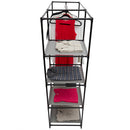 3 of 4:Armoire de rangement autoportante Home Basics avec étagères, gris 