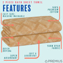 12 of 24:PREMIUS 2 Pack Geo 100% Cotton Yarn Dyed Bath Sheet Towel, 32x64 Inches 