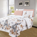2 of 4:Premium Neutral 4 & 6 Piece Wrinkle-Free Sheet Set, Eifel Tower 