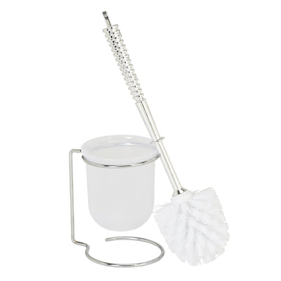 3 of 3:Brosse de toilette et support en acier chromé Bath Bliss 