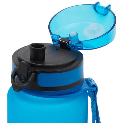 3 of 4:Home Basics  Motivational Travel Bottle with Brush, 1 Liter, Blue 
