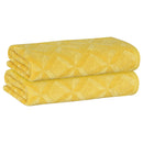 14 of 24:PREMIUS 2 Pack Geo 100% Cotton Yarn Dyed Bath Sheet Towel, 32x64 Inches 