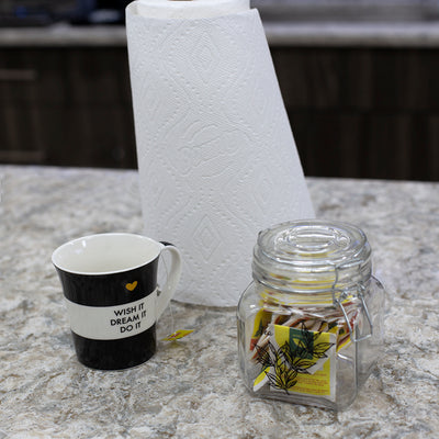 7 of 10:Pot Home Basics Ludlow de 65 cl avec fermoir en métal, transparent 