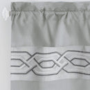 22 of 40:Paige Embroidered Kitchen Curtain and Valance Set, Tiers 55x36, Valance 55x13 Inches 