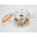 3 of 6:Home Basics 4 Piece, Clear Glass Canister Set with Hermetic Lids 