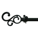 5 of 12:Buono II Medley Adjustable Window Curtain Rod, Black 
