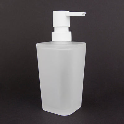 3 of 5:Home Basics Plástico recubierto de goma esmerilado, 10 oz. Dispensador de jabón de manos con bomba de plástico 