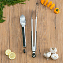 4 of 5:Home Basics Stainless Steel 2 Piece Tong Set with Silicone Handles, Assorted Colors 