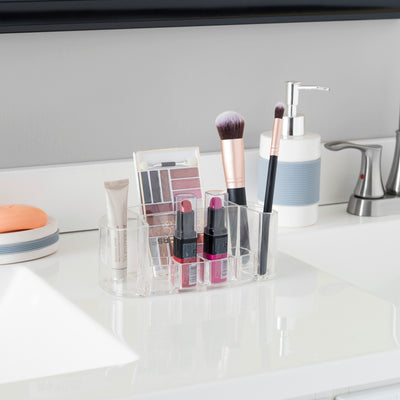2 of 2:Home Basics Oval Cosmetic Organizer, Clear 