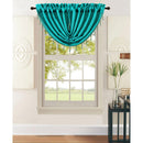 2 of 2:Leah Jacquard Textured Window Panel and Valance Treatments, Aqua 
