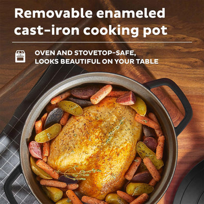 4 of 10:Instant Pot 6-Quart Precision Dutch Oven, 5-in-1 Functionality, Black, 11.4x10x11.2 Inches 