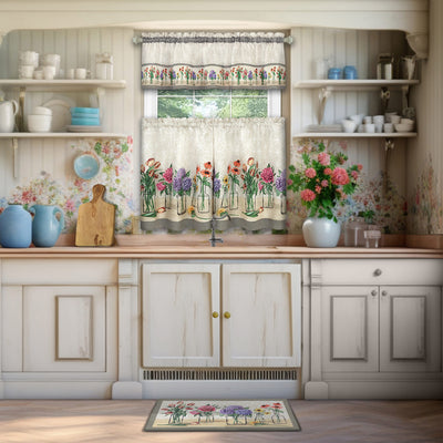 3 of 6:Tapis de cuisine décoratif anti-fatigue Boho Garden Bloom, 18 x 30 pouces 
