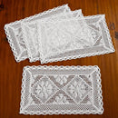 4 of 18:Chemin de table en dentelle vintage au crochet avec étoiles 