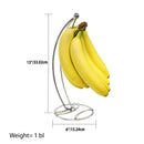 3 of 3:Home Basics Flat Wire Chrome Plated Steel Banana Tree, 