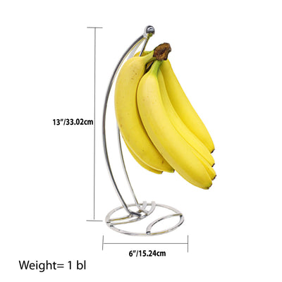3 of 3:Home Basics Flat Wire Chrome Plated Steel Banana Tree, 