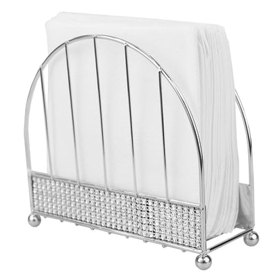 1 of 4:Home Basics Pave Free Standing Steel Napkin Holder, Chrome 