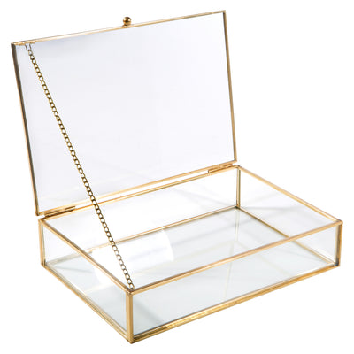 2 of 4:Home Details Vintage Glass Keepsake Box in Gold 