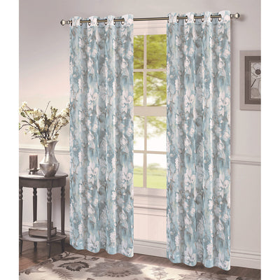 7 of 7:Maisie Floral Printed Sheer Grommet Window Panel, 54x84 Inches 