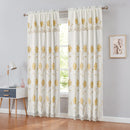 4 of 7:Brynn Embroidered Rod Pocket Panel With Attached Valance and Backing, 54x90 Inches 