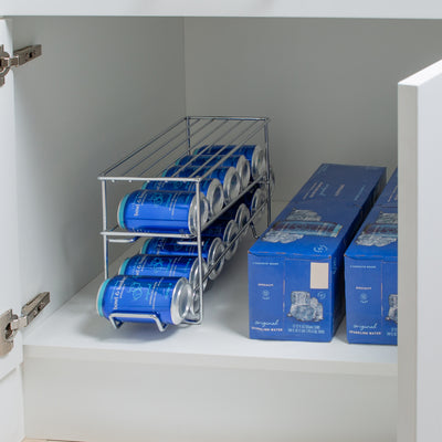 3 of 4:Neu Home 12 Can Organizer Rack in Chrome Dimensions: 6.50