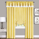 2 of 3:Cortina para atar cortinas de ventana con cuadros de búfalo - 42x63 - Amarillo 