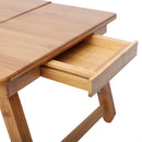 3 of 4:Plateau pour ordinateur portable Home Basics en bambou avec tiroir coulissant, naturel 