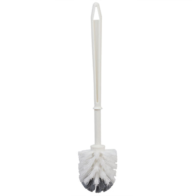 3 of 6:Home Basics Plastic Toilet Brush with Compact Holder, White 