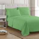 1 of 4:PREMIUS 4-6 Piece Solid Microfiber Wrinkle-Free Sheet Set, Green 