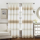 3 of 6:Francine Macrame Jacquard Window Panel with Attached Valance, 55x84 Inches 