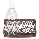 2 of 4:Home Basics Scroll Collection Soap Dispenser with Caddy, Bronze 