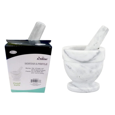 2 of 2:Mortier et pilon en marbre PREMIUS, 4,13 x 4,13 pouces 