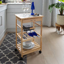 3 of 4:Neu Home Rolling Kitchen Cart with Ceramic Countertop 