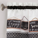 2 of 4:Modern Farmhouse Tier and Valance Window Curtain Set - 58x24 - Black 