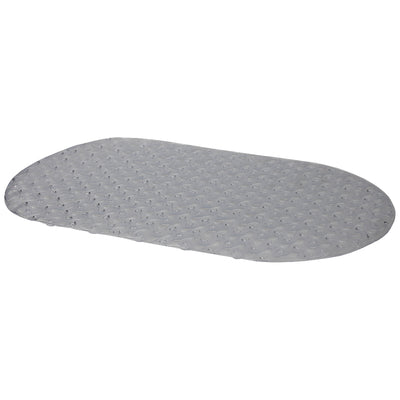2 of 6:Home Basics Bayou - Alfombrilla de baño ovalada, transparente, 26,5 x 15 pulgadas 