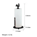 3 of 3:Porte-essuie-tout en fonte Home Basics en forme de coq, noir 
