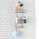 3 of 4:Étagère de douche Home Basics Unity à 2 niveaux avec crochets inférieurs et porte-savon central 