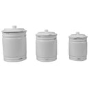 2 of 3:Home Basics Bella 3 Piece Ceramic Canisters, White 