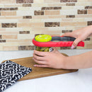 4 of 6:Ouvre-bocal multifonction en plastique Home Basics, rouge 