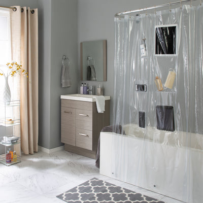 2 of 4:Bath Bliss 6 Pocket Tech Shower Curtain Liner 