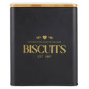 1 of 5:Boîte à biscuits Home Basics Bistro 1,7 l avec couvercle en bambou, noire 