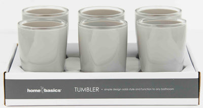 3 of 14:Home Basics Vaso de plástico resistente a roturas, gris 