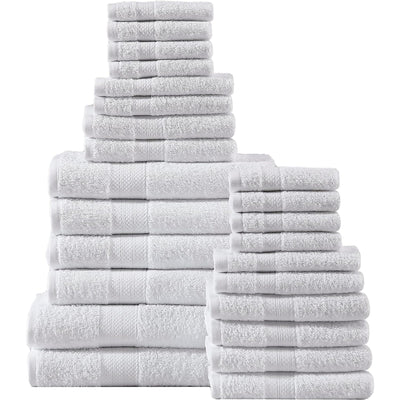 1 of 40:Ensemble de serviettes 24 pièces 100 % coton Casa Platino 