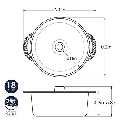 3 of 4:Nordic Ware Angel Food Cake Pan, 18 Cup Capacity, Graphite 