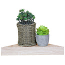 1 of 4:Étagère flottante d'angle en bois Home Basics, chêne 