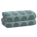 9 of 31:PREMIUS 2 Pack Circles 100% Cotton Yarn Dyed Bath Towel, 27x54 Inches 