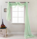 2 of 18:Celine Elegant Sheer Voile Window Scarf, 55x216 Inches 