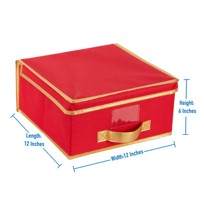 2 of 4:Boîte de rangement Simplify Holiday en rouge 