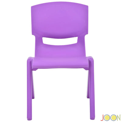4 of 7:JOON sillas de aprendizaje apilables de plástico para niños, morado, 20.5 x 12.75 x 11 pulgadas, paquete de 2 (paquete de 2) 
