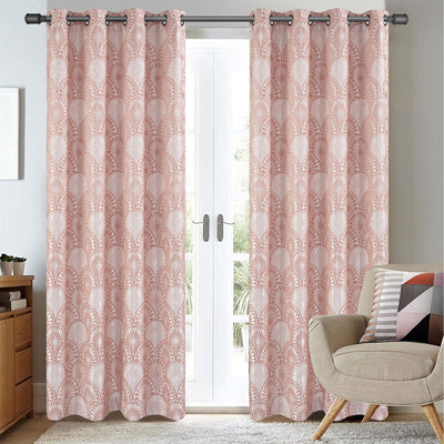 3 of 6:Jewel Rising Sun Jacquard Grommet Window Panel, 54x84 Inches 