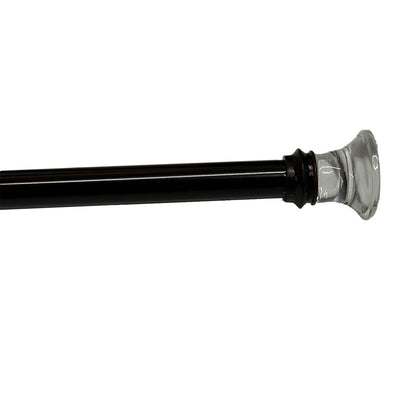 2 of 2:PREMIUS Curtain Rod Set with Clear Finial, Bronze, 28-48 Inches 